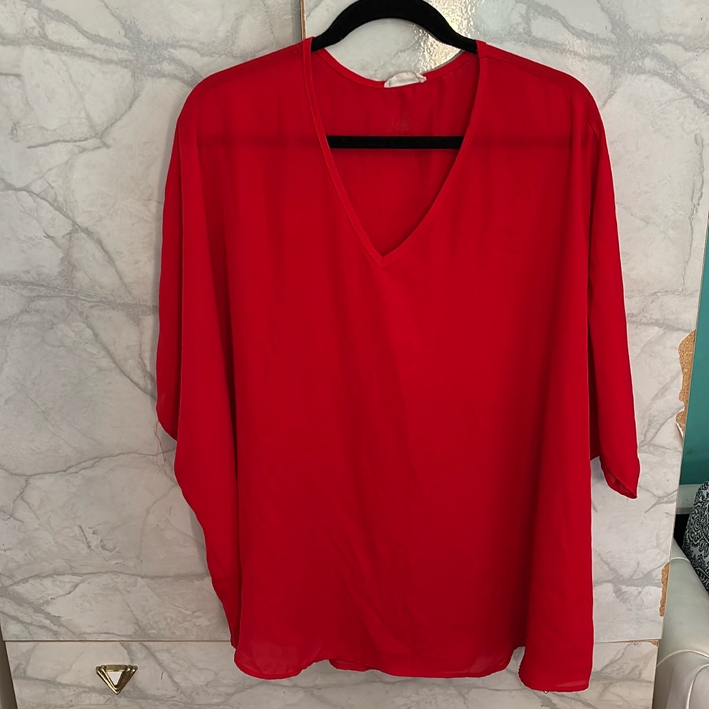 Red blouse